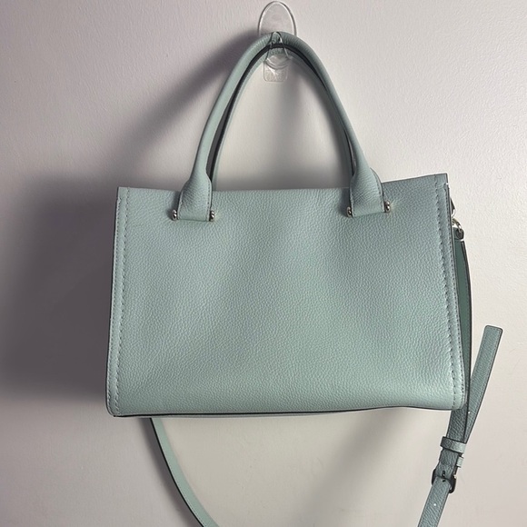 Kate Spade Light Blue‎ Leather Tote w Twilley Large Tote Multiple Compartments - Picture 3 of 13